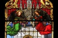 Angels, stained glass in Zagreb cathedral Royalty Free Stock Photo