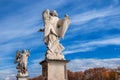 Angels statues in autumn Rome Royalty Free Stock Photo