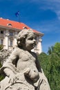 Angels statue in detail at Loreto Prague. Royalty Free Stock Photo