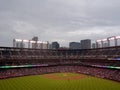 Angels vs. Rockies baseball game from the Outfield Bleachers Royalty Free Stock Photo