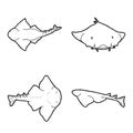 Angelshark Vector Illustration Hand Drawn Animal Cartoon Art