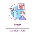 Anger concept icon