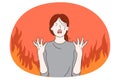 Anger, evil, furious woman concept Royalty Free Stock Photo