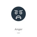 Anger icon vector. Trendy flat anger icon from user collection isolated on white background. Vector illustration can be used for