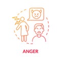 Anger red gradient concept icon Royalty Free Stock Photo