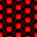 Anger red pattern seamless. Evil background. Vector texture