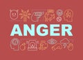 Anger word concepts banner