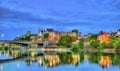 Angers Castle and the Maine River in France