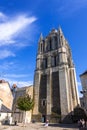 Tower of Abbey of St. Aubin in Angers, France