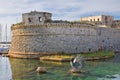 Angevine-Aragonese Castle. Gallipoli. Puglia. Italy. Royalty Free Stock Photo