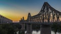 Anghel saligny bridge at sunset Royalty Free Stock Photo