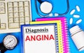 Angina. Text label for a medical diagnosis.