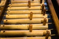 Angklung, traditional wood music instrument played in West Java, Indonesia