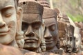 Angkor, face detail Royalty Free Stock Photo