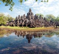 Angkor Thom Cambodia. Bayon khmer temple Royalty Free Stock Photo