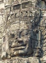 Stone face detail, Bayon Temple, Angkor Thom Royalty Free Stock Photo