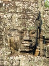 Stone face detail, Bayon Temple, Angkor Thom Royalty Free Stock Photo