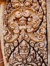 Angkor Wat - Beautiful carvings, bas reliefs of Banteay Srei Temple