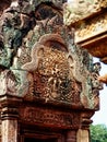 Angkor Wat - Beautiful carvings, bas reliefs of Banteay Srei Temple