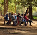 Angkor Wat, Cambodia. Seated women waiting for customers Royalty Free Stock Photo