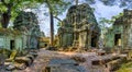 Angkor Wat Cambodia. Ta Prohm Khmer ancient Buddhist temple. Royalty Free Stock Photo