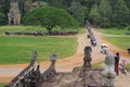 Returning tuk tuks at city of Angkor Thom