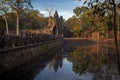 Angkor Wat is a huge Hindu temple complex in Cambodia.