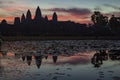 Angkor Wat is a huge Hindu temple complex in Cambodia.