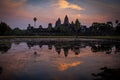 Angkor Wat is a huge Hindu temple complex in Cambodia.