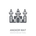 Angkor wat icon. Trendy Angkor wat logo concept on white background from Architecture and Travel collection