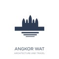 Angkor wat icon. Trendy flat vector Angkor wat icon on white background from Architecture and Travel collection