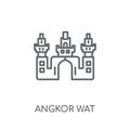 Angkor wat linear icon. Modern outline Angkor wat logo concept o