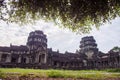 Angkor Wat, popular among tourists ancient landmark and place of worship in Southeast Asia. Siem Reap, Cambodia