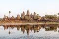 Angkor Wat with reflection under sunset