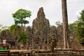 ANGKOR WAT, SIEM REAP, CAMBODIA, October 2016, Visitors at Bayon temple built in 12th century Royalty Free Stock Photo