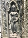 Angkor Wat stone statue Royalty Free Stock Photo