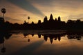 Angkor Wat at sunrise Royalty Free Stock Photo