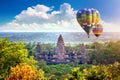 Angkor Wat Temple with balloon, Siem reap.