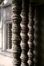 Angkor Wat temple columns Royalty Free Stock Photo