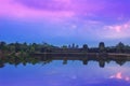 Angkor Wat Temple complex view at the main entrance, located nea Royalty Free Stock Photo