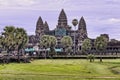 Angkor Wat Temple Purple Sunrise Royalty Free Stock Photo