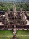 Angkor Wat Temple in Siem Reap, Cambodia, Aerial View Royalty Free Stock Photo