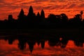 Angkor Wat temple at the sunrise, Cambodia Royalty Free Stock Photo