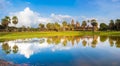 Angkor Wat temple at sunset. Siem Reap. Cambodia. Panorama Royalty Free Stock Photo