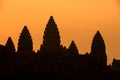 Angkor wat tower at dawn Royalty Free Stock Photo