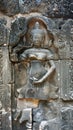 angkor wat wall figures Royalty Free Stock Photo