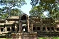 Angkorwat temple history in siemreap outdoors at bayon cambodia Royalty Free Stock Photo