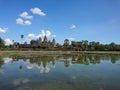 Angkorwat under blue sky Royalty Free Stock Photo