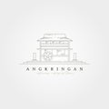 angkringan cart traditional shop from indonesian vector logo symbol illustration design