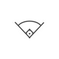 angle in baseball icon. Elements of web icon. Premium quality graphic design icon. Signs and symbols collection icon for websites, Royalty Free Stock Photo